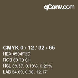 Color code: CMYK 0 / 12 / 32 / 65 | qconv.com