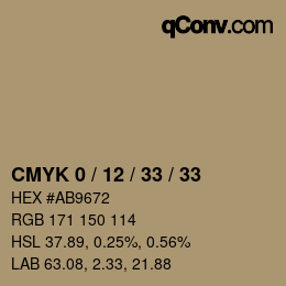 Color code: CMYK 0 / 12 / 33 / 33 | qconv.com