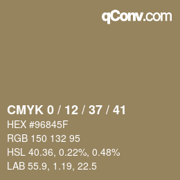Color code: CMYK 0 / 12 / 37 / 41 | qconv.com