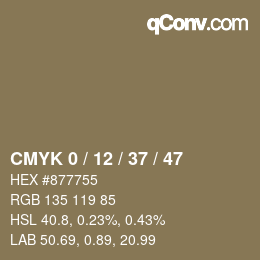 Color code: CMYK 0 / 12 / 37 / 47 | qconv.com