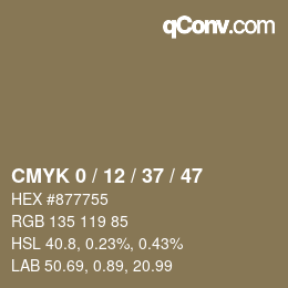 Color code: CMYK 0 / 12 / 37 / 47 | qconv.com