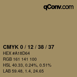 Color code: CMYK 0 / 12 / 38 / 37 | qconv.com