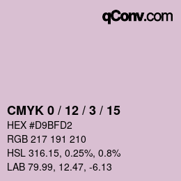 Color code: CMYK 0 / 12 / 3 / 15 | qconv.com