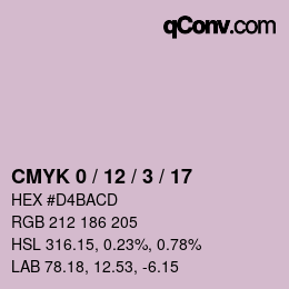 Color code: CMYK 0 / 12 / 3 / 17 | qconv.com