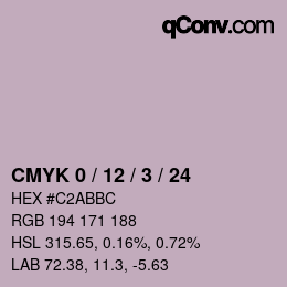 Código de color: CMYK 0 / 12 / 3 / 24 | qconv.com