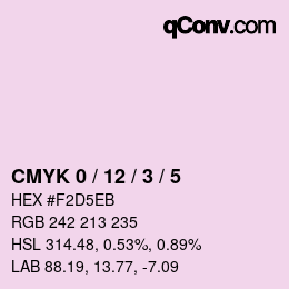 Color code: CMYK 0 / 12 / 3 / 5 | qconv.com