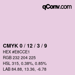 Color code: CMYK 0 / 12 / 3 / 9 | qconv.com