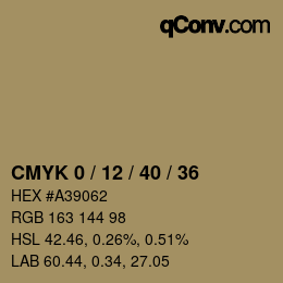 Color code: CMYK 0 / 12 / 40 / 36 | qconv.com