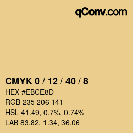 Color code: CMYK 0 / 12 / 40 / 8 | qconv.com