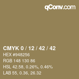 Color code: CMYK 0 / 12 / 42 / 42 | qconv.com