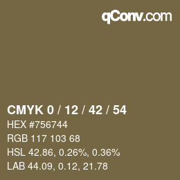 Color code: CMYK 0 / 12 / 42 / 54 | qconv.com