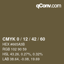 Color code: CMYK 0 / 12 / 42 / 60 | qconv.com