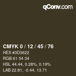 Color code: CMYK 0 / 12 / 45 / 76 | qconv.com