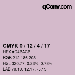 Color code: CMYK 0 / 12 / 4 / 17 | qconv.com