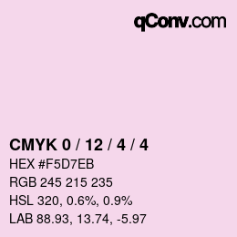 Color code: CMYK 0 / 12 / 4 / 4 | qconv.com