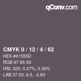 Color code: CMYK 0 / 12 / 4 / 62 | qconv.com