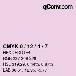 Color code: CMYK 0 / 12 / 4 / 7 | qconv.com