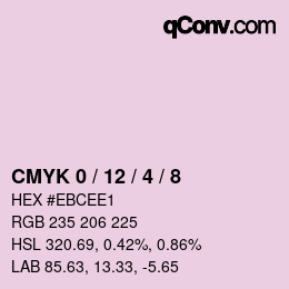 Color code: CMYK 0 / 12 / 4 / 8 | qconv.com