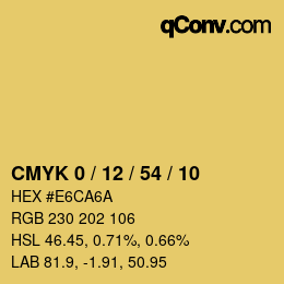 Color code: CMYK 0 / 12 / 54 / 10 | qconv.com
