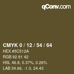 Color code: CMYK 0 / 12 / 54 / 64 | qconv.com