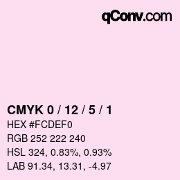 Color code: CMYK 0 / 12 / 5 / 1 | qconv.com