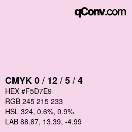 Color code: CMYK 0 / 12 / 5 / 4 | qconv.com