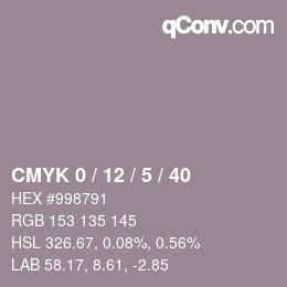 Color code: CMYK 0 / 12 / 5 / 40 | qconv.com