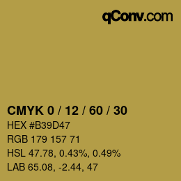 颜色代码: CMYK 0 / 12 / 60 / 30 | qconv.com