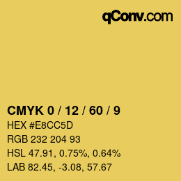 Color code: CMYK 0 / 12 / 60 / 9 | qconv.com
