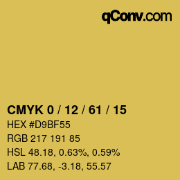 Color code: CMYK 0 / 12 / 61 / 15 | qconv.com
