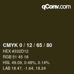 カラーコード: CMYK 0 / 12 / 65 / 80 | qconv.com