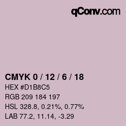 Color code: CMYK 0 / 12 / 6 / 18 | qconv.com