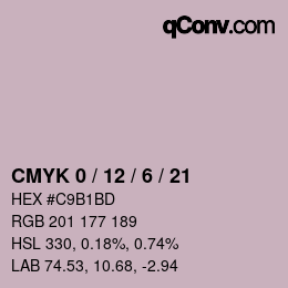 Color code: CMYK 0 / 12 / 6 / 21 | qconv.com