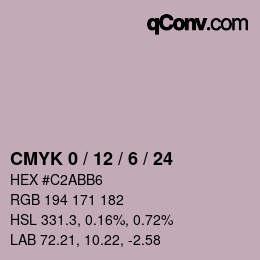 Color code: CMYK 0 / 12 / 6 / 24 | qconv.com