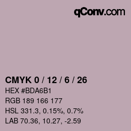 Color code: CMYK 0 / 12 / 6 / 26 | qconv.com