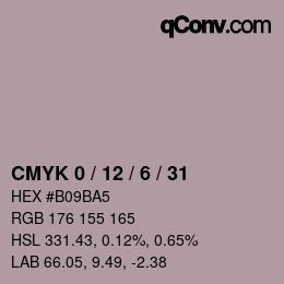 Color code: CMYK 0 / 12 / 6 / 31 | qconv.com