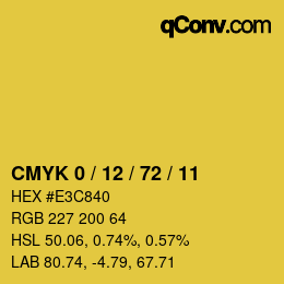 Color code: CMYK 0 / 12 / 72 / 11 | qconv.com