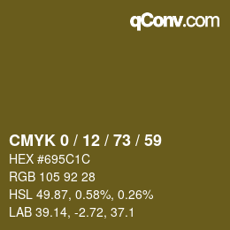 Color code: CMYK 0 / 12 / 73 / 59 | qconv.com