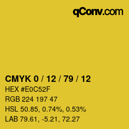 Color code: CMYK 0 / 12 / 79 / 12 | qconv.com