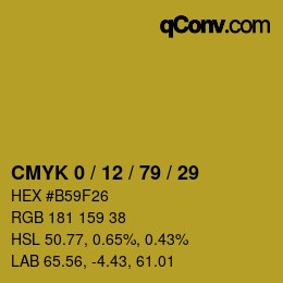 Color code: CMYK 0 / 12 / 79 / 29 | qconv.com