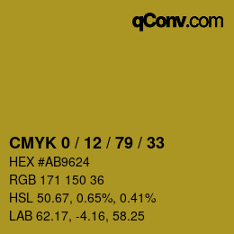 Color code: CMYK 0 / 12 / 79 / 33 | qconv.com