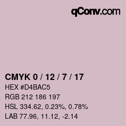 Color code: CMYK 0 / 12 / 7 / 17 | qconv.com