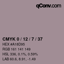 颜色代码: CMYK 0 / 12 / 7 / 37 | qconv.com