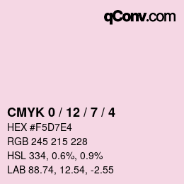 Color code: CMYK 0 / 12 / 7 / 4 | qconv.com