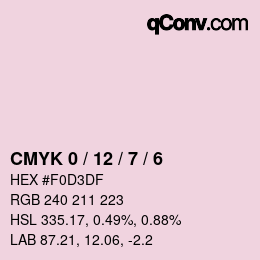 Color code: CMYK 0 / 12 / 7 / 6 | qconv.com