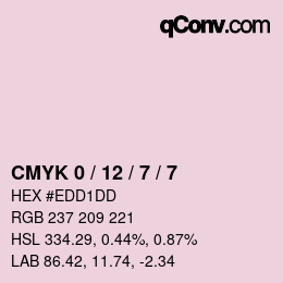 Color code: CMYK 0 / 12 / 7 / 7 | qconv.com