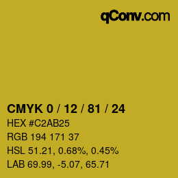 Color code: CMYK 0 / 12 / 81 / 24 | qconv.com