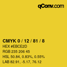 Color code: CMYK 0 / 12 / 81 / 8 | qconv.com