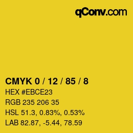 Color code: CMYK 0 / 12 / 85 / 8 | qconv.com