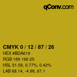 Color code: CMYK 0 / 12 / 87 / 26 | qconv.com